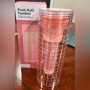 Fruit H2O tumbler.